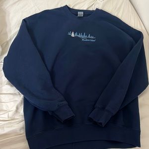embroidered mackinac island crewneck
